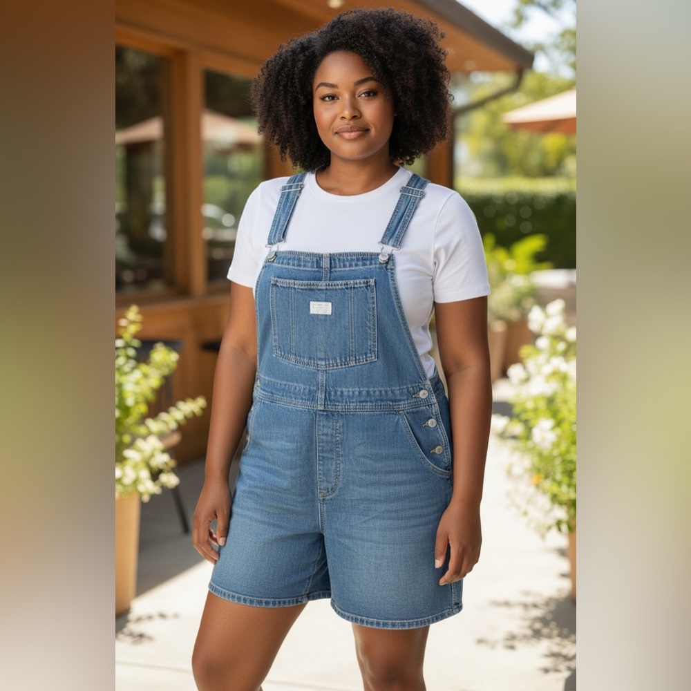 Vintage Levi's Blue Denim Women's Shortalls XL